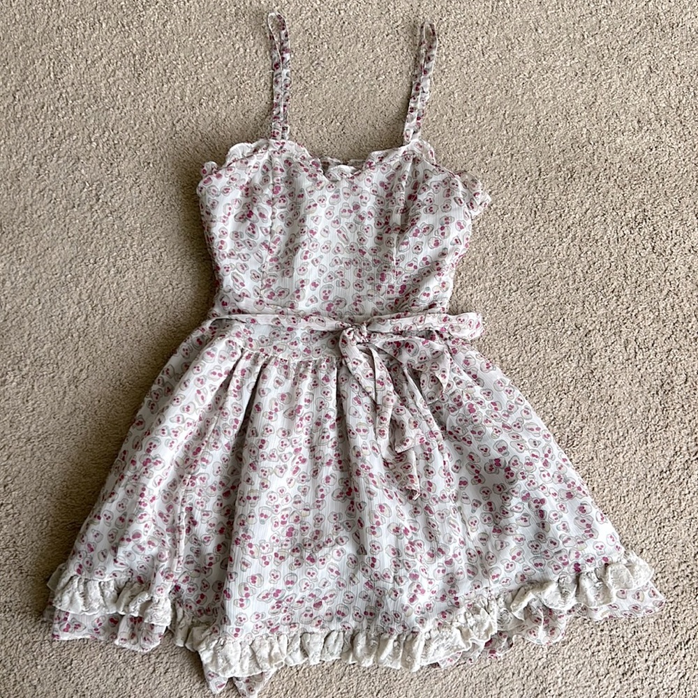 Tripp NYC Skull Print Mini Ruffle Dress